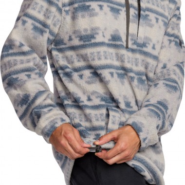 BILLABONG BOUNDARY HALF ZIP MOCK NECK FLEECE ALLOY