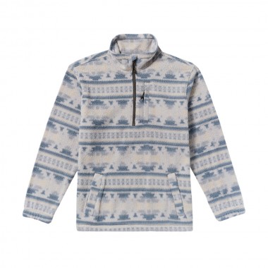 BILLABONG BOUNDARY HALF ZIP MOCK NECK FLEECE ALLOY