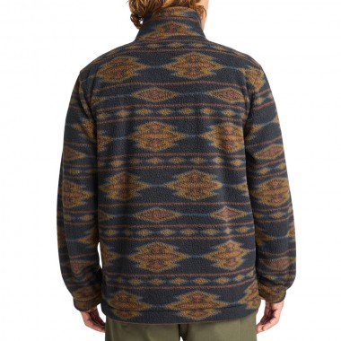 BILLABONG BOUNDARY HALF ZIP MOCK NECK FLEECE BLACK 1