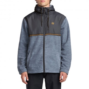 BILLABONG BOUNDARY LITE ZIP FLEECE HOODIE SLATE BLUE