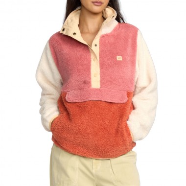 BILLABONG SWITCHBACK PULLOVER HALF ZIP W FLEECE KISS THE EARTH