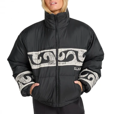 BILLABONG COZY W PUFFER JACKET BLACK PEBBLE