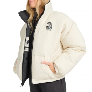 BILLABONG COZY W PUFFER JACKET BLACK PEBBLE