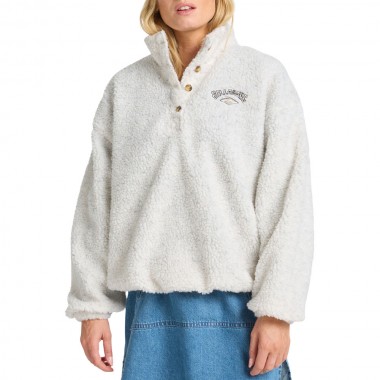 BILLABONG RUN THE ROAD W PULLOVER FLEECE WHITE CAP