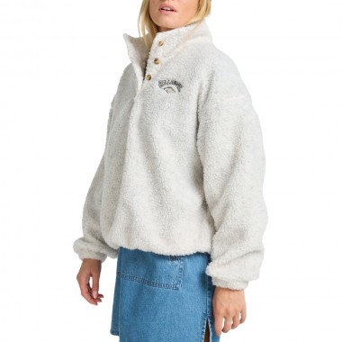 BILLABONG RUN THE ROAD W PULLOVER FLEECE WHITE CAP