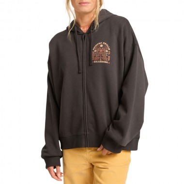 BILLABONG EL SOL W ZIP HOODIE OFF BLACK