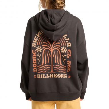BILLABONG EL SOL W ZIP HOODIE OFF BLACK