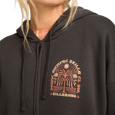 BILLABONG EL SOL W ZIP HOODIE OFF BLACK