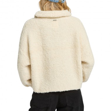 BILLABONG LOST HEAVEN HALF ZIP W SWEATER WHITE CAP