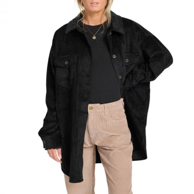 BILLABONG WINTER OCEAN LS SHIRT DRESS BLACK PEBBLE