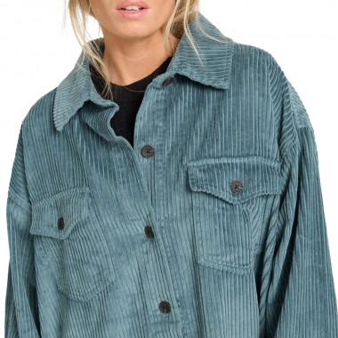 BILLABONG WINTER OCEAN LS SHIRT DRESS SLATE BLUE