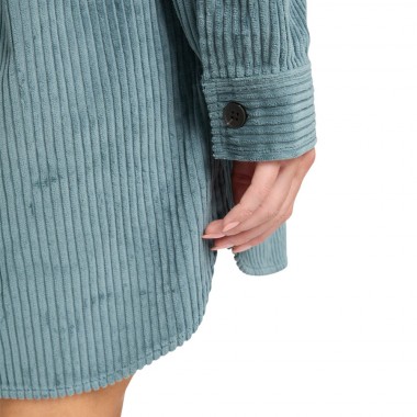 BILLABONG WINTER OCEAN LS SHIRT DRESS SLATE BLUE