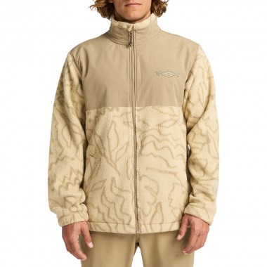 BILLABONG BOUNDARY RE-ISSUE HALF ZIP MOCK NECK FLEECE DESERT