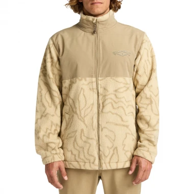 BILLABONG BOUNDARY RE-ISSUE HALF ZIP MOCK NECK FLEECE DESERT