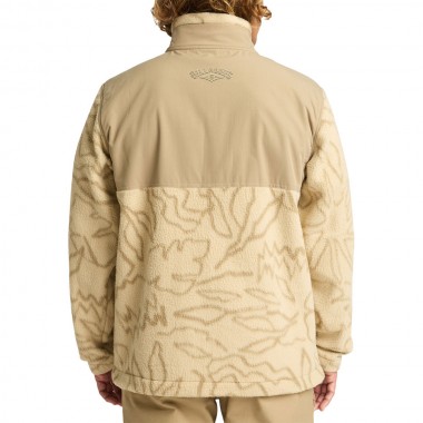 BILLABONG BOUNDARY RE-ISSUE HALF ZIP MOCK NECK FLEECE DESERT