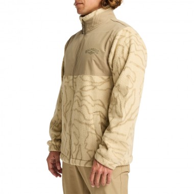 BILLABONG BOUNDARY RE-ISSUE HALF ZIP MOCK NECK FLEECE DESERT