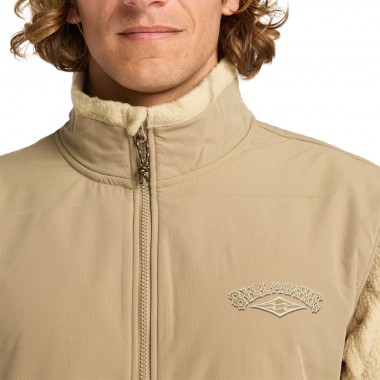 BILLABONG BOUNDARY RE-ISSUE HALF ZIP MOCK NECK FLEECE DESERT