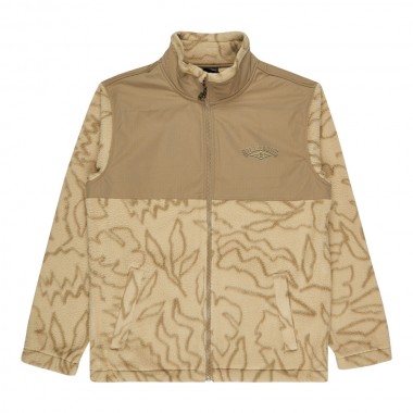 BILLABONG BOUNDARY RE-ISSUE HALF ZIP MOCK NECK FLEECE DESERT