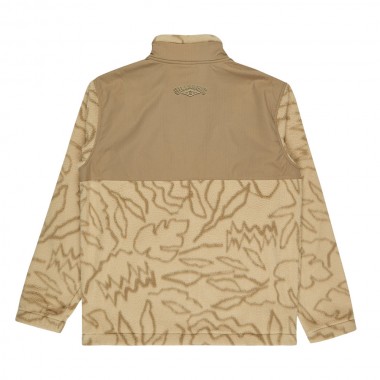 BILLABONG BOUNDARY RE-ISSUE HALF ZIP MOCK NECK FLEECE DESERT
