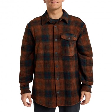 BILLABONG FURNACE FLANNEL LS SHIRT DARK CEDAR