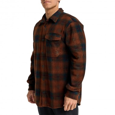 BILLABONG FURNACE FLANNEL LS SHIRT DARK CEDAR