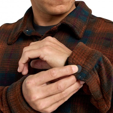 BILLABONG FURNACE FLANNEL LS SHIRT DARK CEDAR