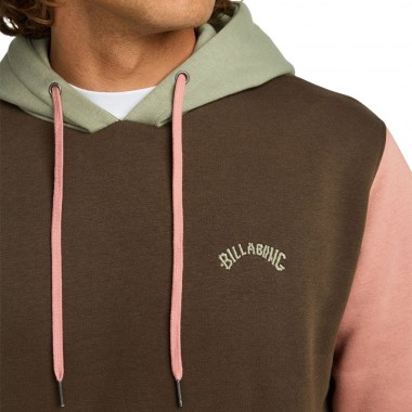BILLABONG ARCH BLOCK HOODIE DARK CEDAR