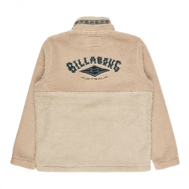 BILLABONG BOUNDARY TOMBSTONE HALF ZIP MOCK NECK FLEECE DESERT