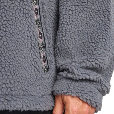 BILLABONG BOUNDARY TOMBSTONE HALF ZIP MOCK NECK FLEECE PEWTER