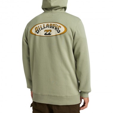 BILLABONG FOUNDATION HOODIE GREY GREEN