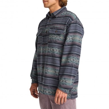 BILLABONG OFFSHORE JACQUARD FLANNEL LS SHIRT OMBRE BLUE