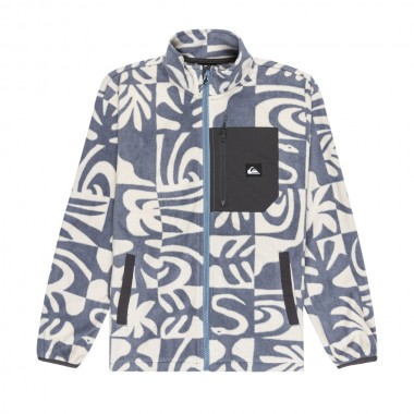 QUIKSILVER ICE FIELDS K ZIP FLEECE CHINA BLUE DESERT CHECKER
