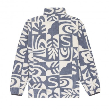 QUIKSILVER ICE FIELDS K ZIP FLEECE CHINA BLUE DESERT CHECKER