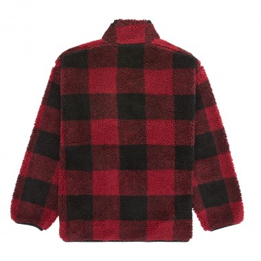 QUIKSILVER MERCURY WOODLANDS K H-ZIP SHERPA SWEATSHIRT WB RED