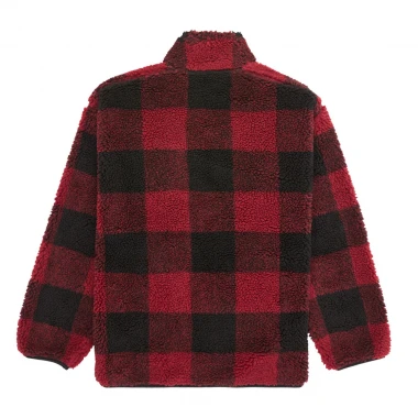 QUIKSILVER MERCURY WOODLANDS K H-ZIP SHERPA SWEATSHIRT WB RED