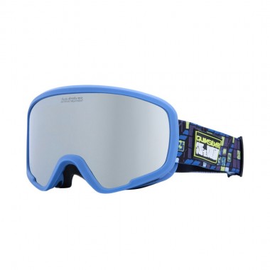 QUIKSILVER SHREDDER K SNOW GOGGLES 3D CHECK/CLUX ML SILVER S3