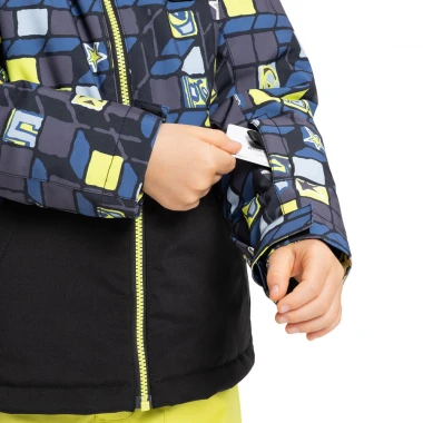 QUIKSILVER LITTLE MISSION K SNOW JACKET 3D CHECKER YELLOW PLUM