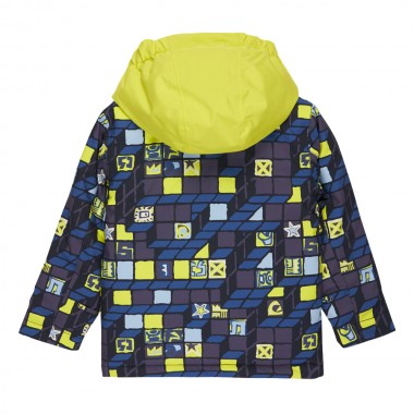QUIKSILVER LITTLE MISSION K SNOW JACKET 3D CHECKER YELLOW PLUM