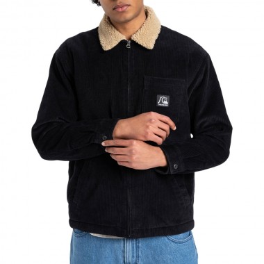 QUIKSILVER DNA SHERPA HARRINGTON JACKET BLACK