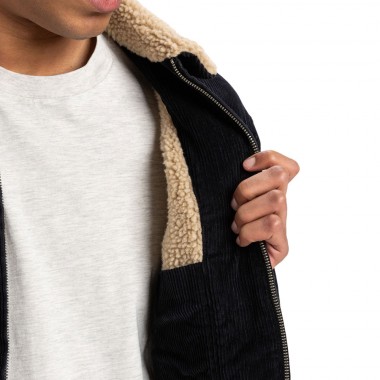 QUIKSILVER DNA SHERPA HARRINGTON JACKET BLACK