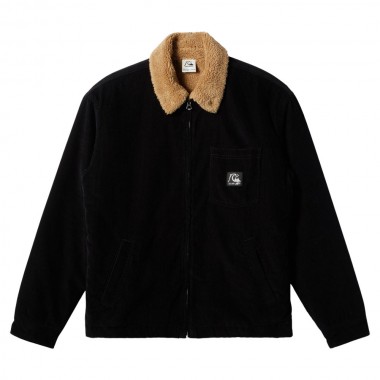 QUIKSILVER DNA SHERPA HARRINGTON JACKET BLACK