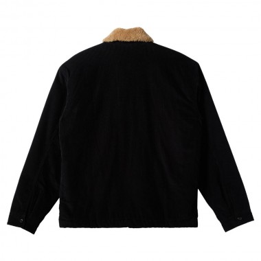 QUIKSILVER DNA SHERPA HARRINGTON JACKET BLACK