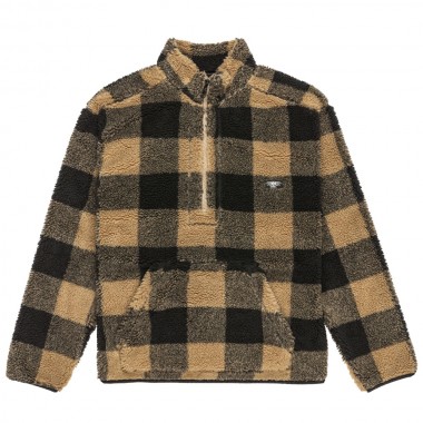 QUIKSILVER MERCURY WOODLANDS HALF ZIP SHERPA SWEATSHIRT ELMWOOD