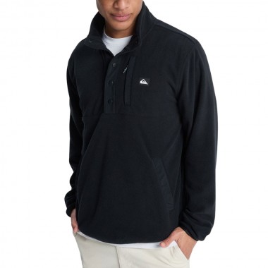 QUIKSILVER NO DESTINATION HALF ZIP FLEECE BLACK