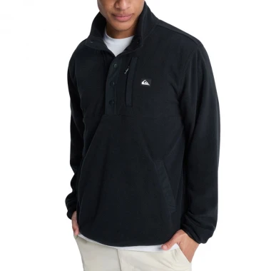 QUIKSILVER NO DESTINATION HALF ZIP FLEECE BLACK