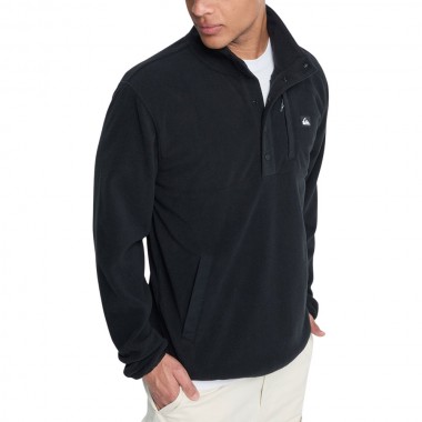 QUIKSILVER NO DESTINATION HALF ZIP FLEECE BLACK