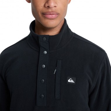 QUIKSILVER NO DESTINATION HALF ZIP FLEECE BLACK