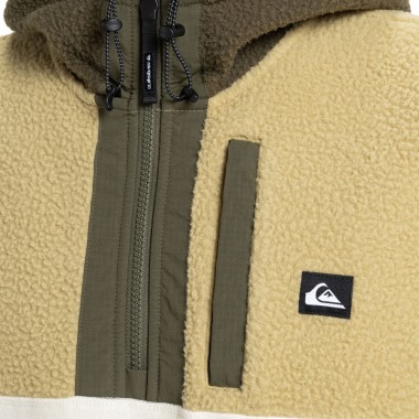 QUIKSILVER OCEAN VIEW MIX UP FLEECE HOODIE GRAPE LEAF
