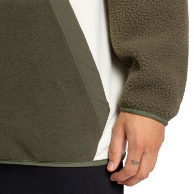 QUIKSILVER OCEAN VIEW MIX UP FLEECE HOODIE GRAPE LEAF