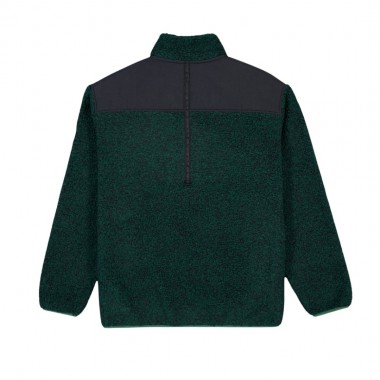QUIKSILVER SHALLOW WATER ZIP FLEECE TREKKING GREEN HEATHER